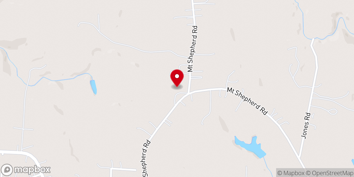 Map showing location of Mount Shepherd Church