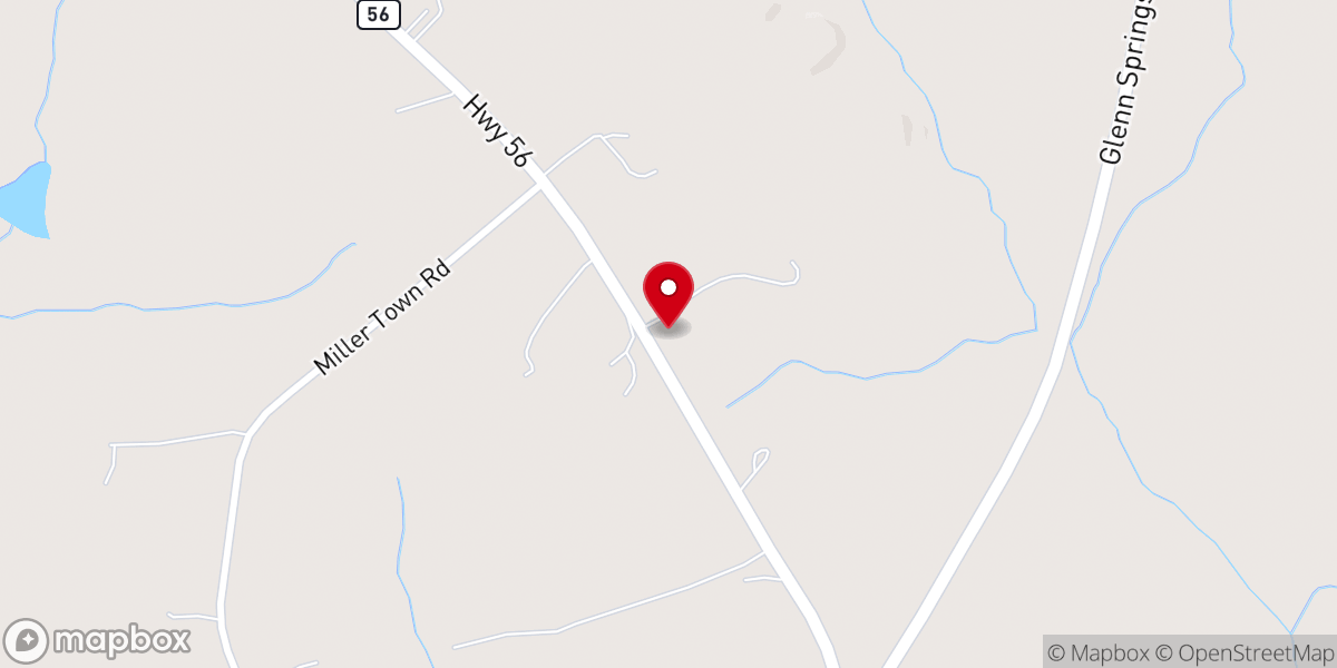 Map showing location of Chestnut Ridge Methodist Church