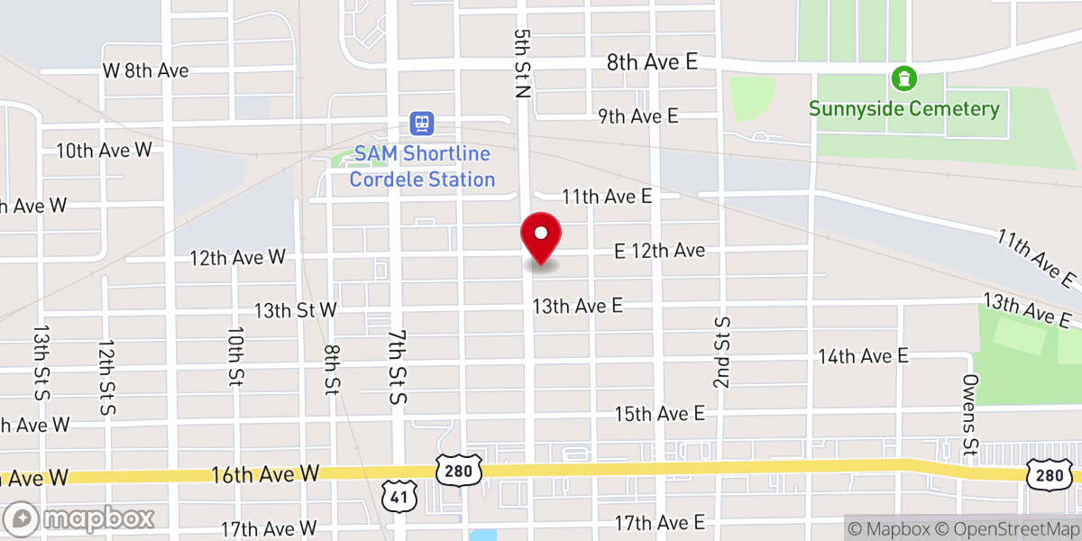 Map showing location of First Methodist Learning Center