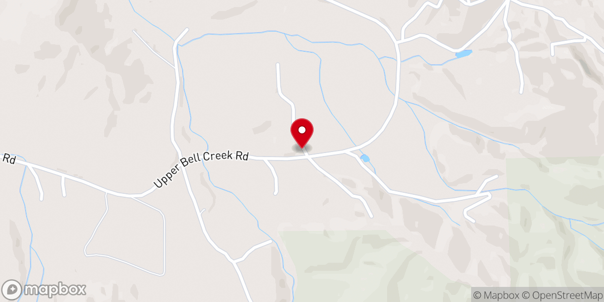Map showing location of Upper Bell Church