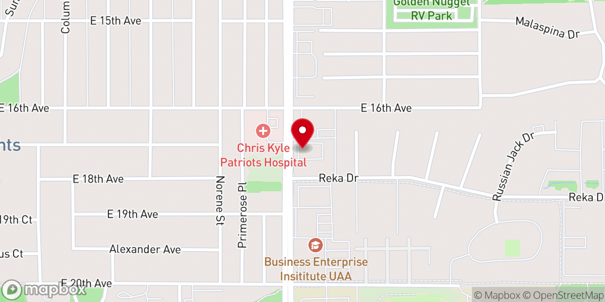 Map showing location of North Anchorage Church of God