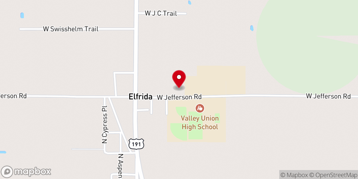 Map showing location of St. Francis of Assisi Mission