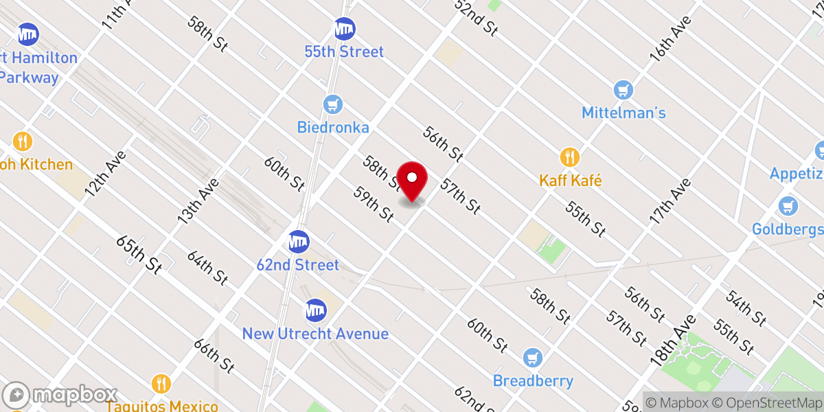 Map showing location of Ohel Avraham Inc