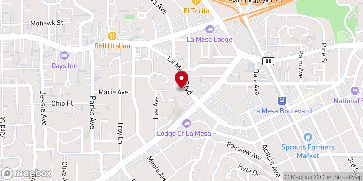 Map showing location of Christ Lutheran Church & School
