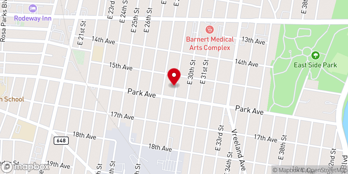 Map showing location of Friendship Baptist Church