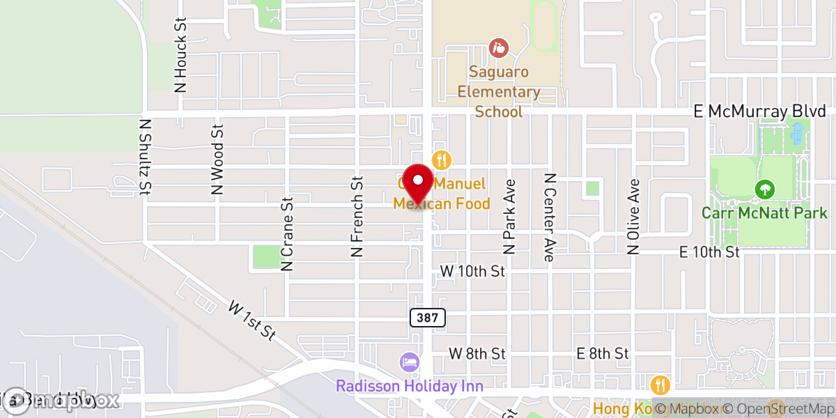 Map showing location of First Shiloh Baptist Church