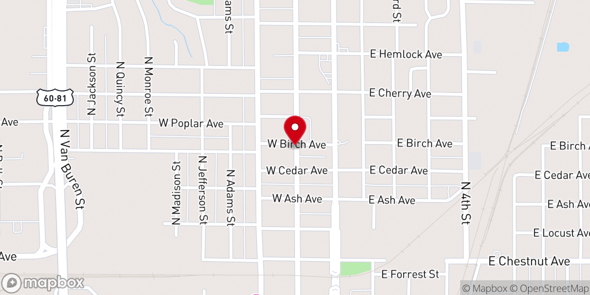 Map showing location of Christ the King Christian Center