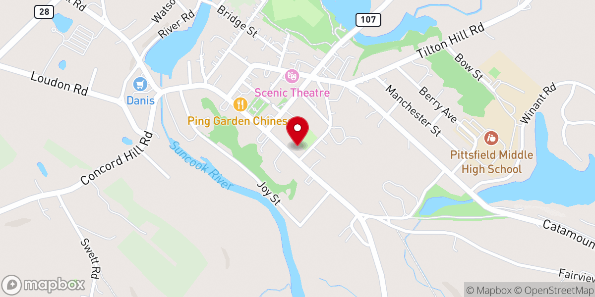 Map showing location of Pittsfield Community Center