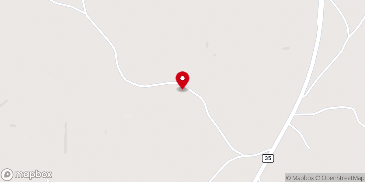 Map showing location of Dry Ridge Church