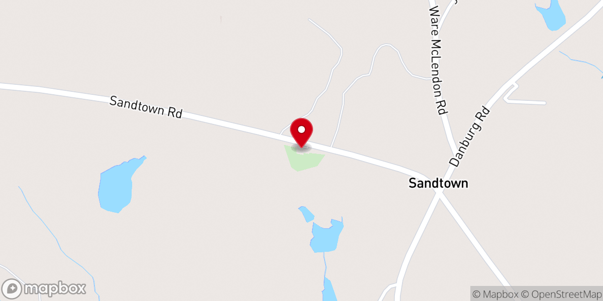 Map showing location of Fishing Creek Baptist Church