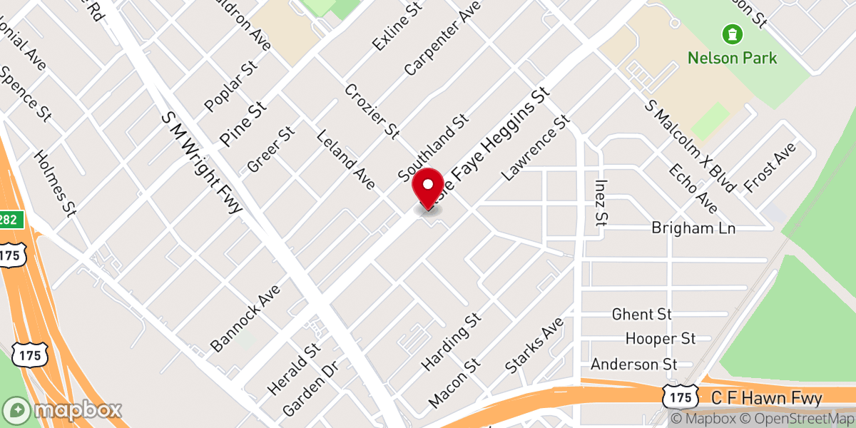 Map showing location of Third Ave Baptist Church