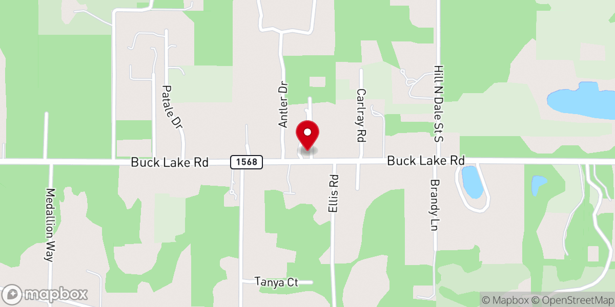 Map showing location of East Spring Church