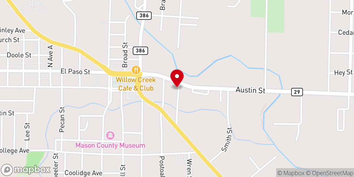 Map showing location of Saint Paul Lutheran Church