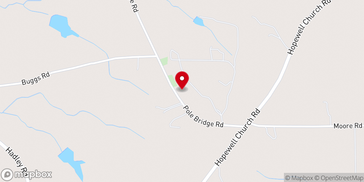 Map showing location of New Solomon Grove Baptist Church