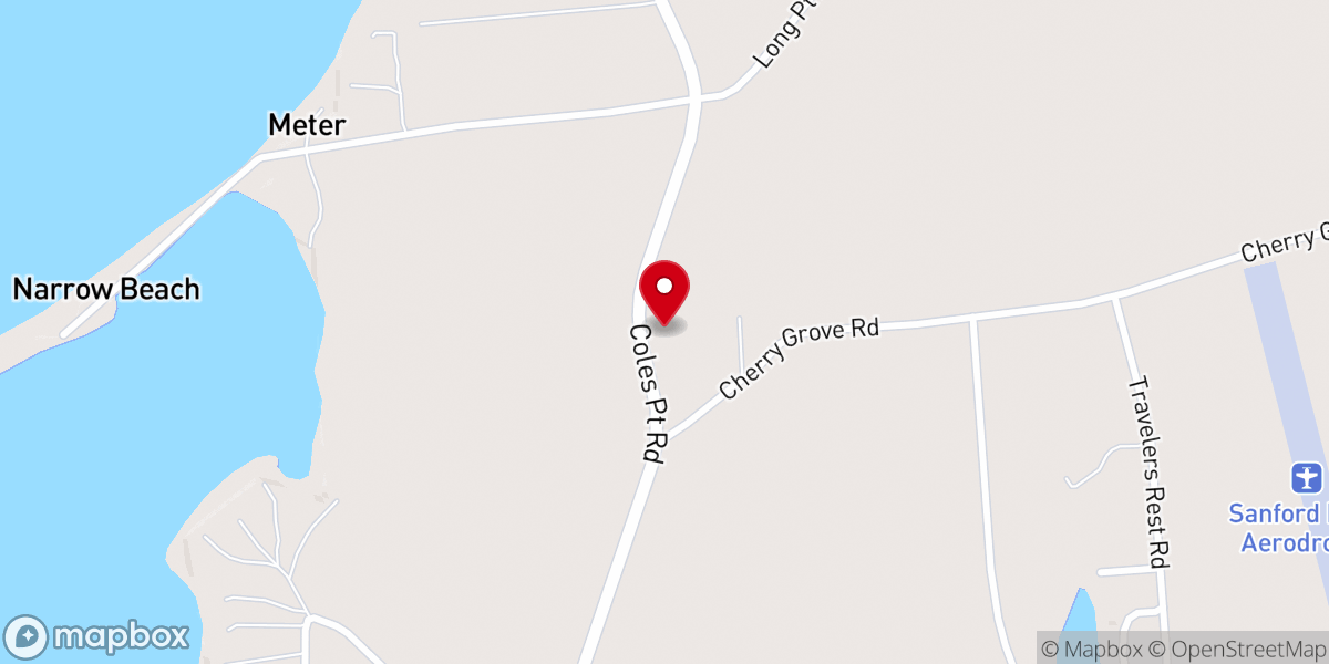 Map showing location of Edgewater Church