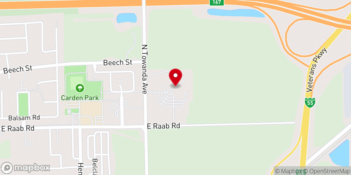 Map showing location of Calvary United Methodist Church