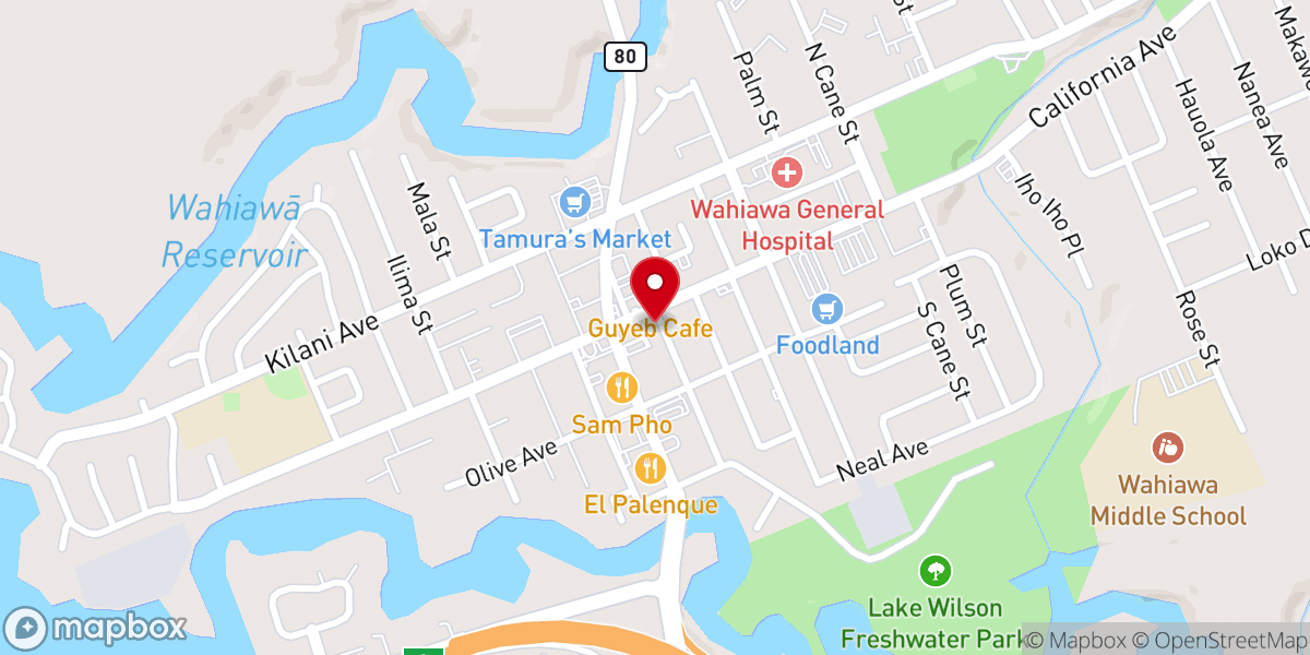 Map showing location of Church of Pentecost Hawaii PIWC