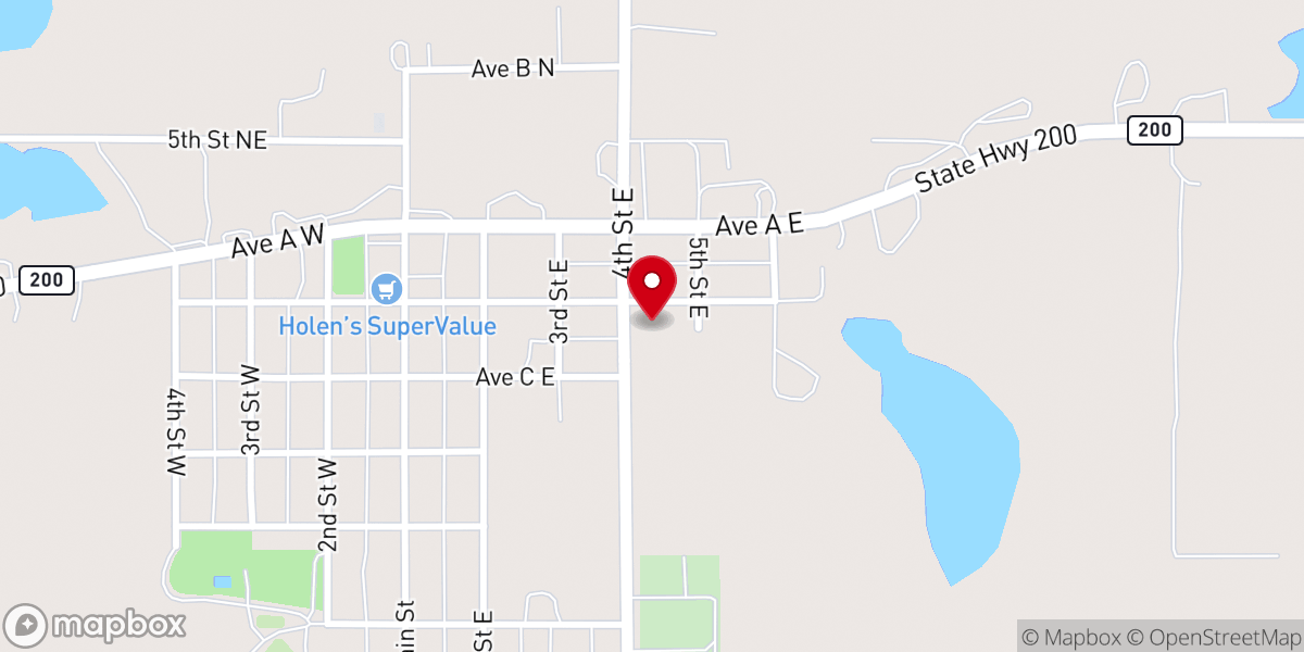 Map showing location of Holy Family Catholic Church