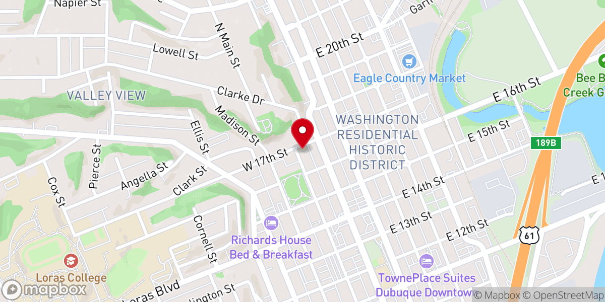 Map showing location of Bread of Life Presbyterian Church Downtown Campus