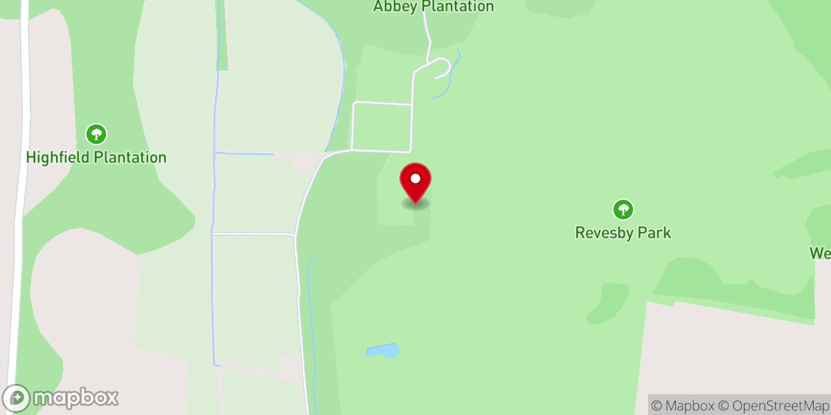 Map showing location of Revesby Abbey