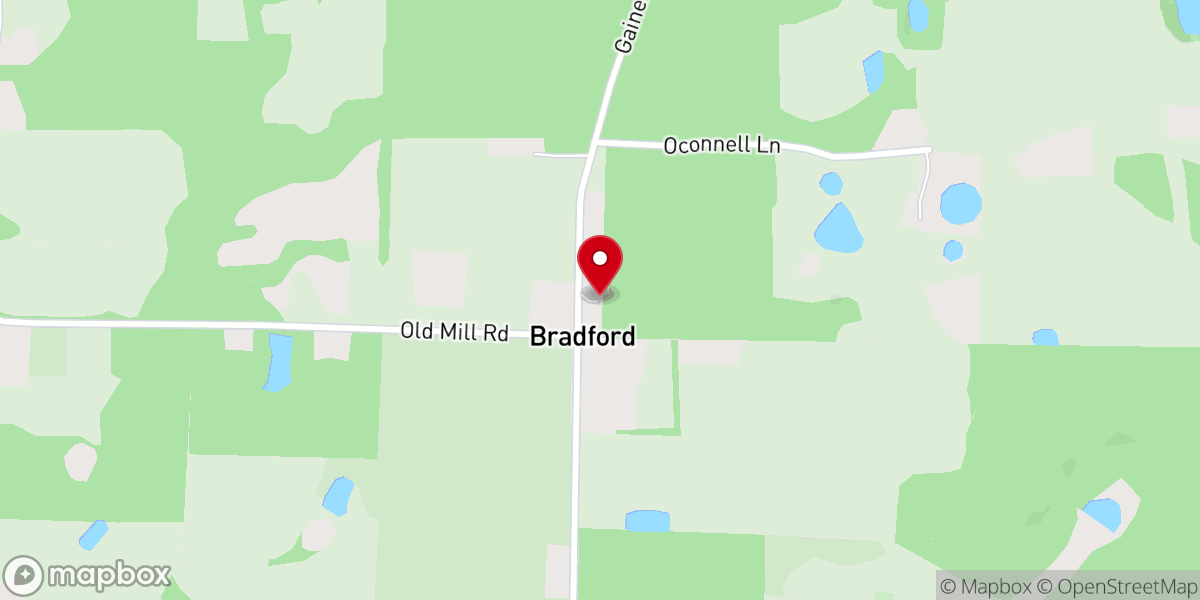 Map showing location of Orange Hill United Methodist Church