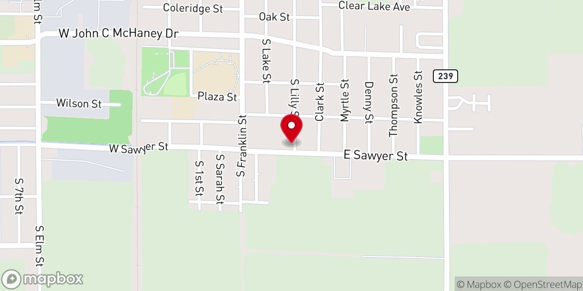 Map showing location of Saint Luke Missionary Baptist Church