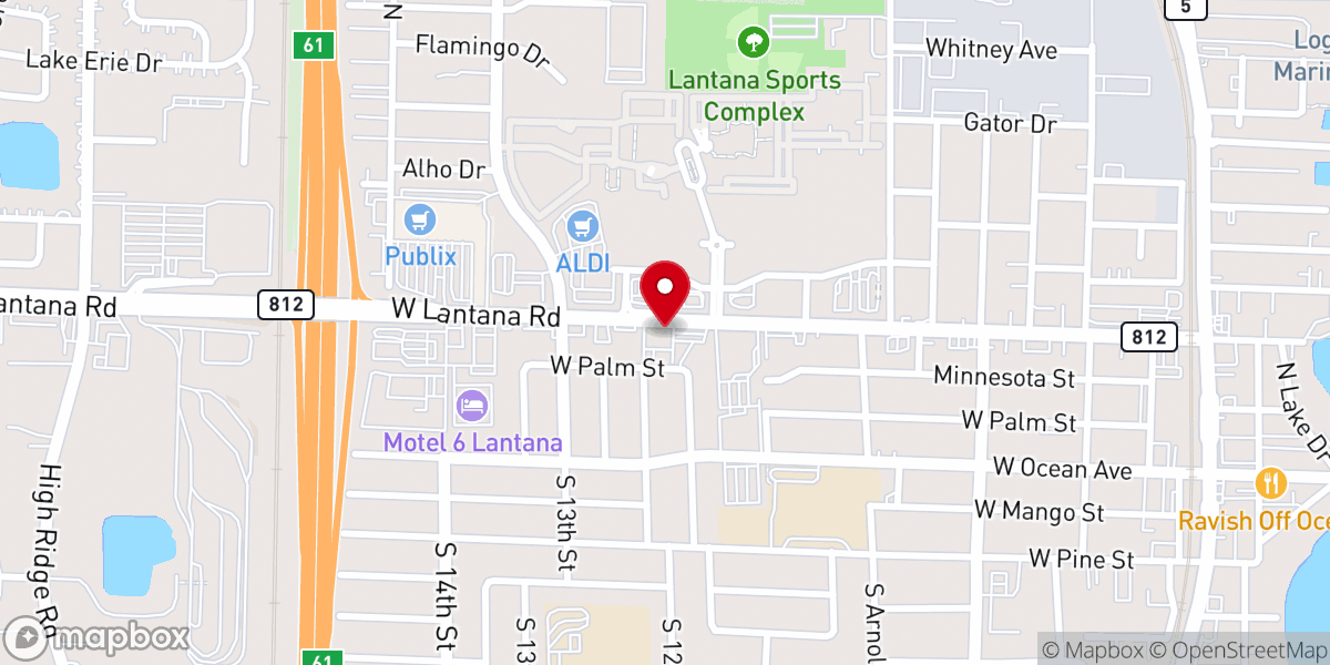 Map showing location of FBC Lantana