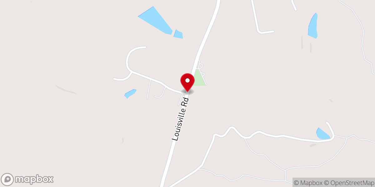 Map showing location of Lampkin Grove Baptist Church
