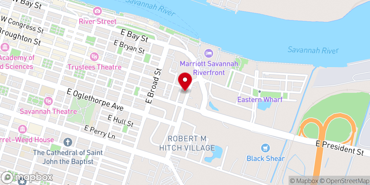 Map showing location of New Shiloh Baptist Church