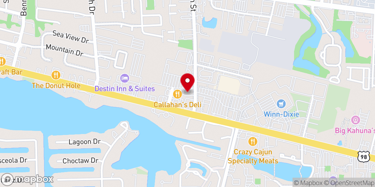 Map showing location of Grace Evangelical Lutheran Church LCMS - Destin