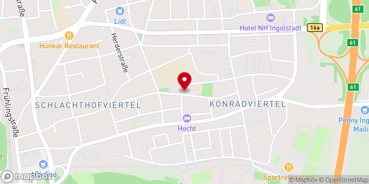 Map showing location of Kath. Pfarramt St. Konrad