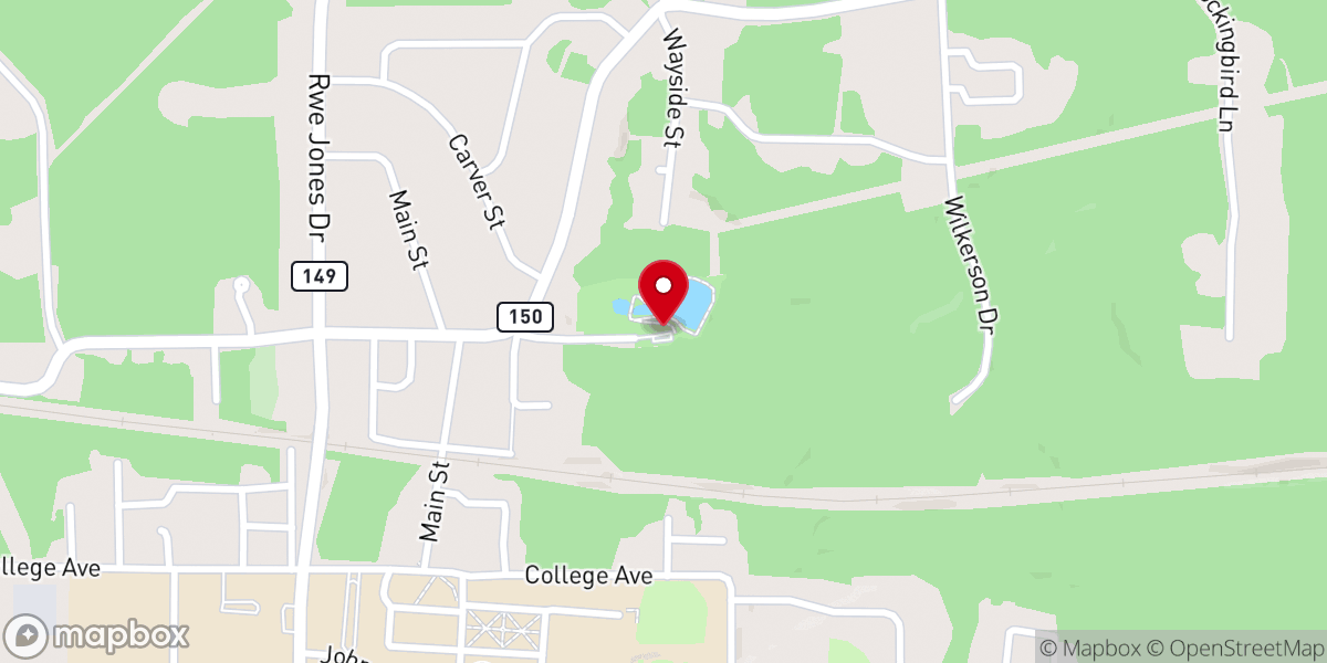 Map showing location of Grambling City Park Pond