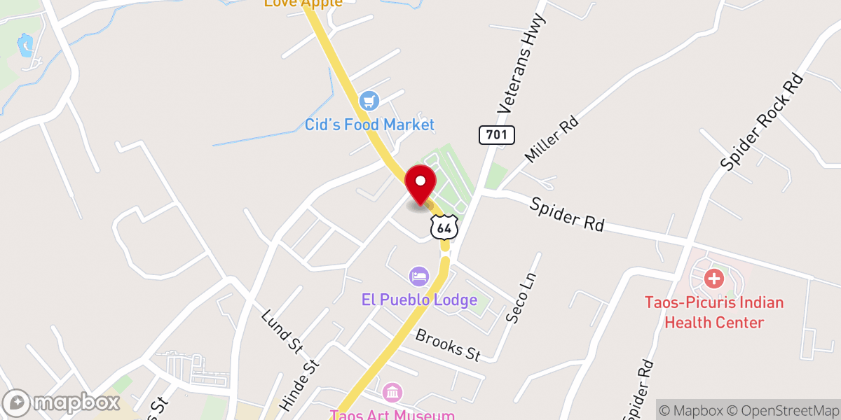 Map showing location of First Indian Baptist Church