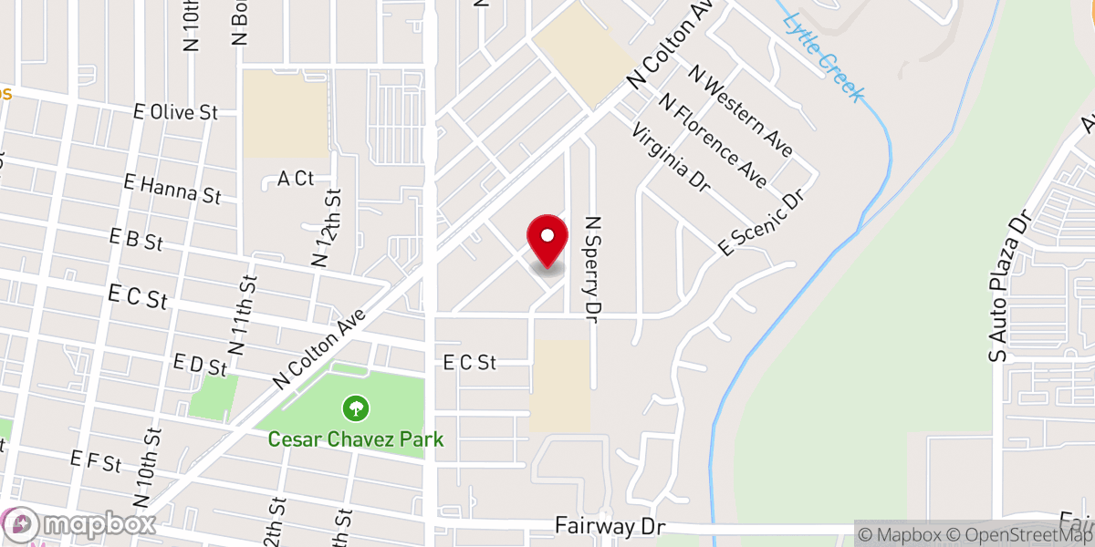 Map showing location of Agape Christian Center