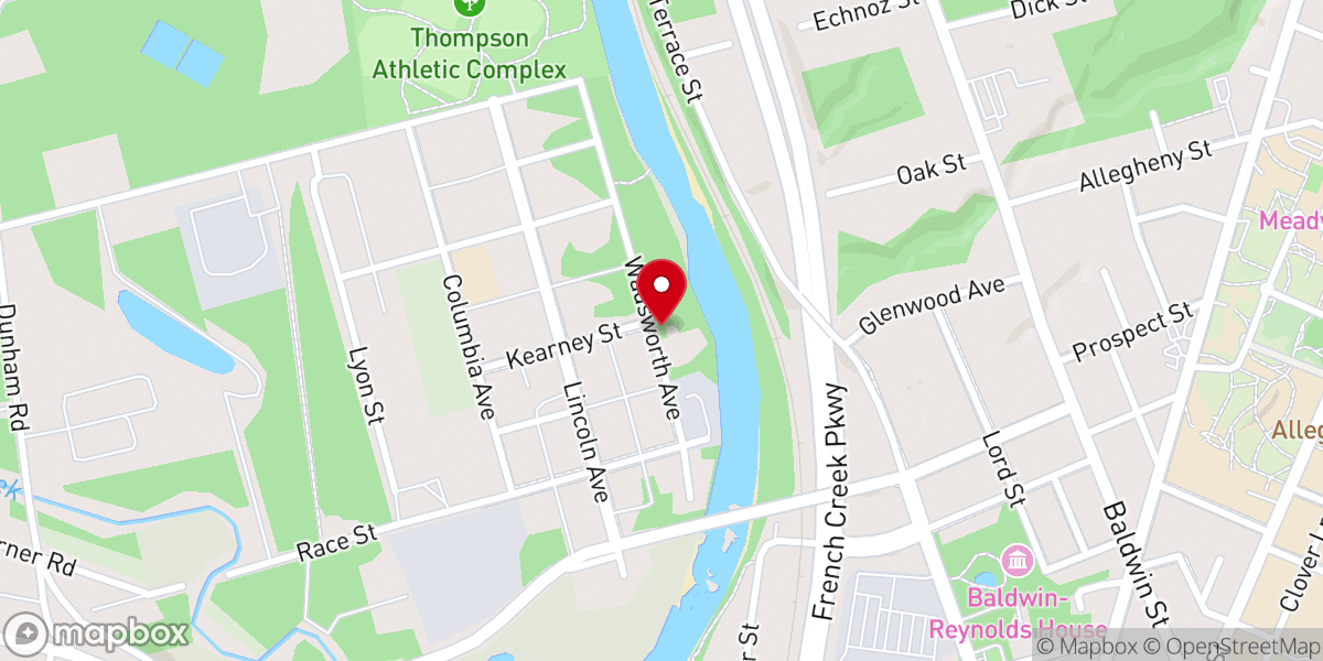 Map showing location of Bethany United Methodist Church