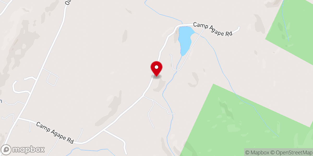 Map showing location of Camp Agape