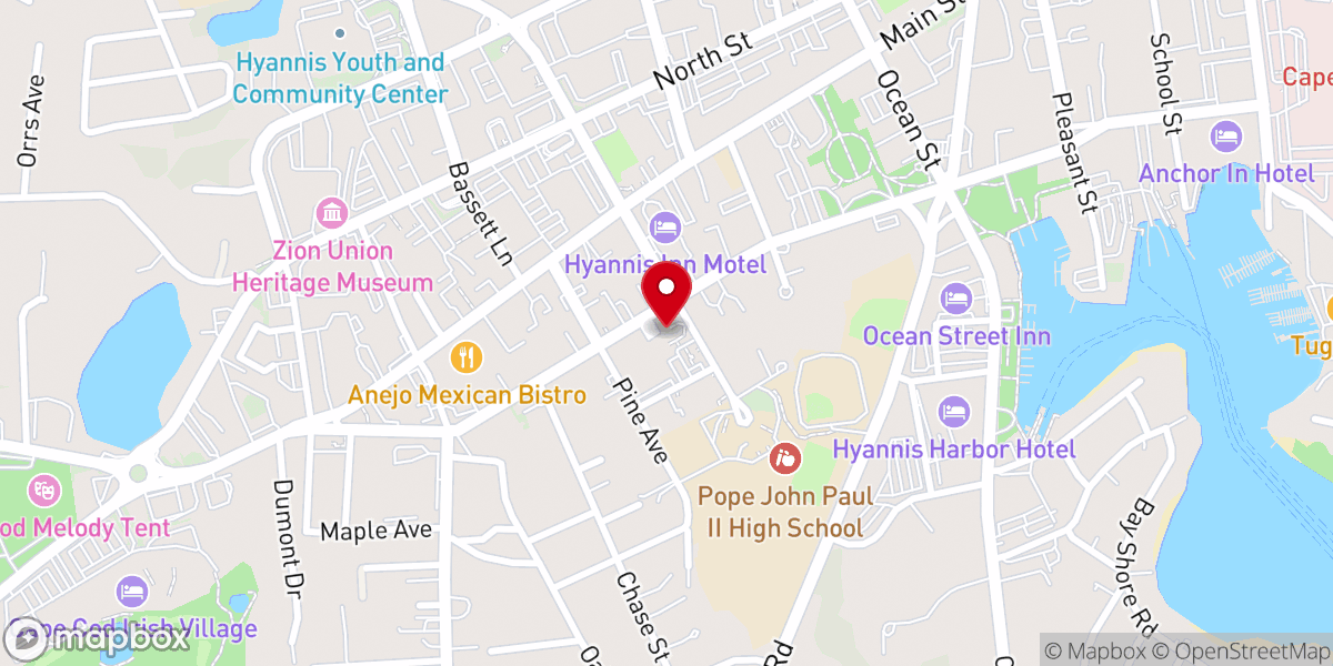 Map showing location of St. Francis Xavier Parish