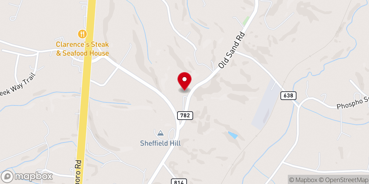Map showing location of New Life Community Church