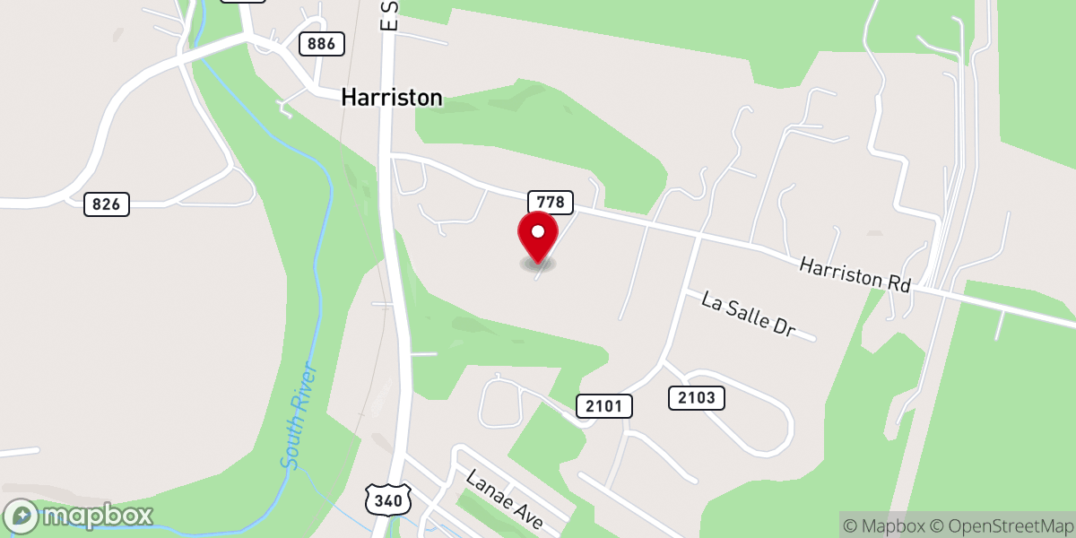 Map showing location of Cornerstone Community Church
