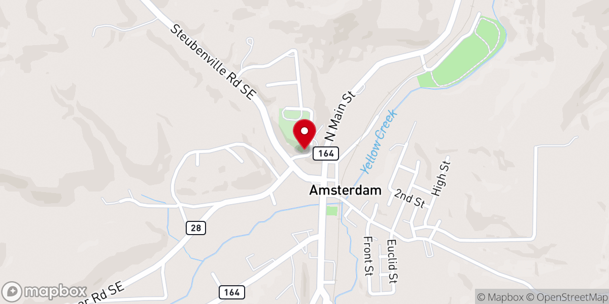 Map showing location of United Church of Amsterdam