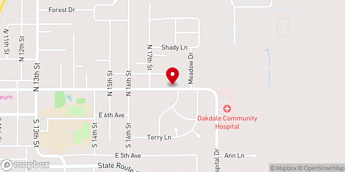 Map showing location of Sacred Heart Catholic Church