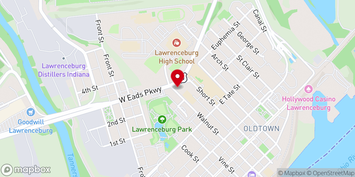 Map showing location of St Lawrence Church