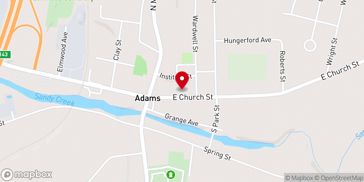 Map showing location of Community Bank, N.A