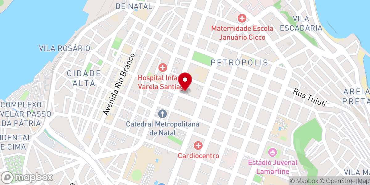 Map showing location of Igreja Batista do Natal