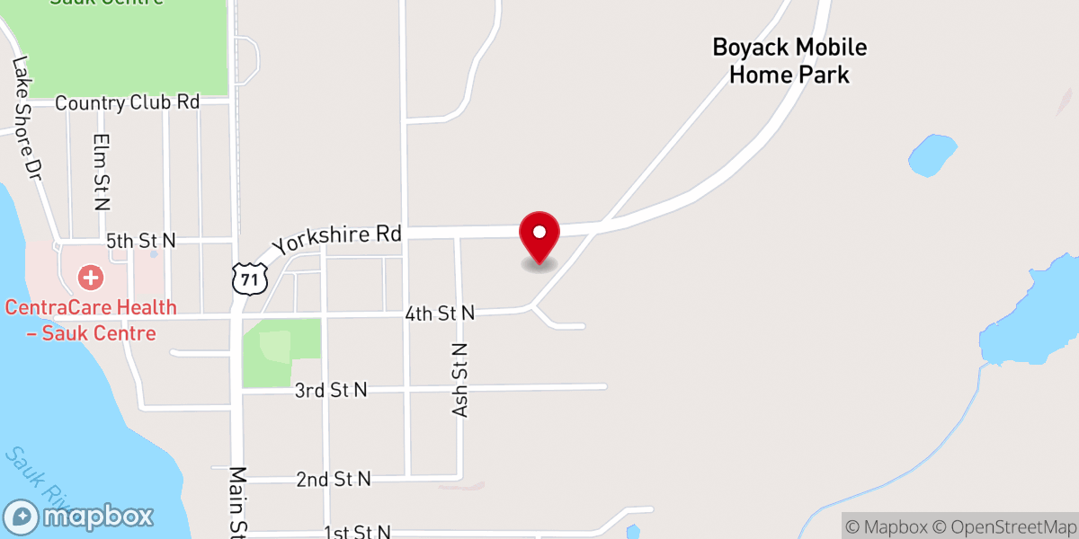 Map showing location of Faith Baptist Church
