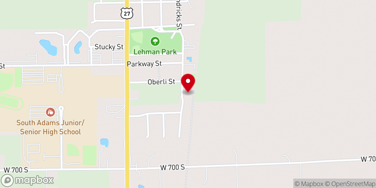 Map showing location of St George's Episcopal Church