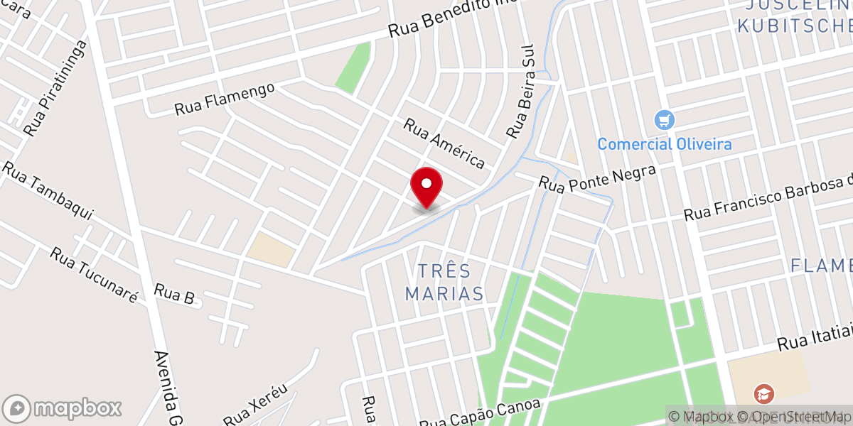 Map showing location of Igreja Batista Vitória Régia