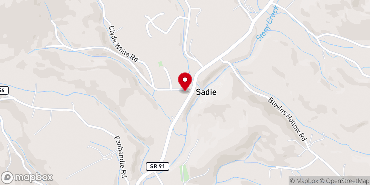 Map showing location of Moores Chapel Free Will Baptist Church