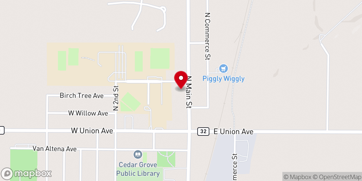 Map showing location of First Evangelical Presbyterian Church