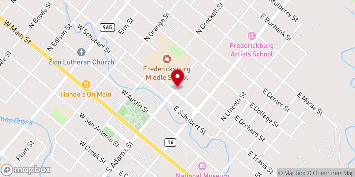 Map showing location of New Life Church